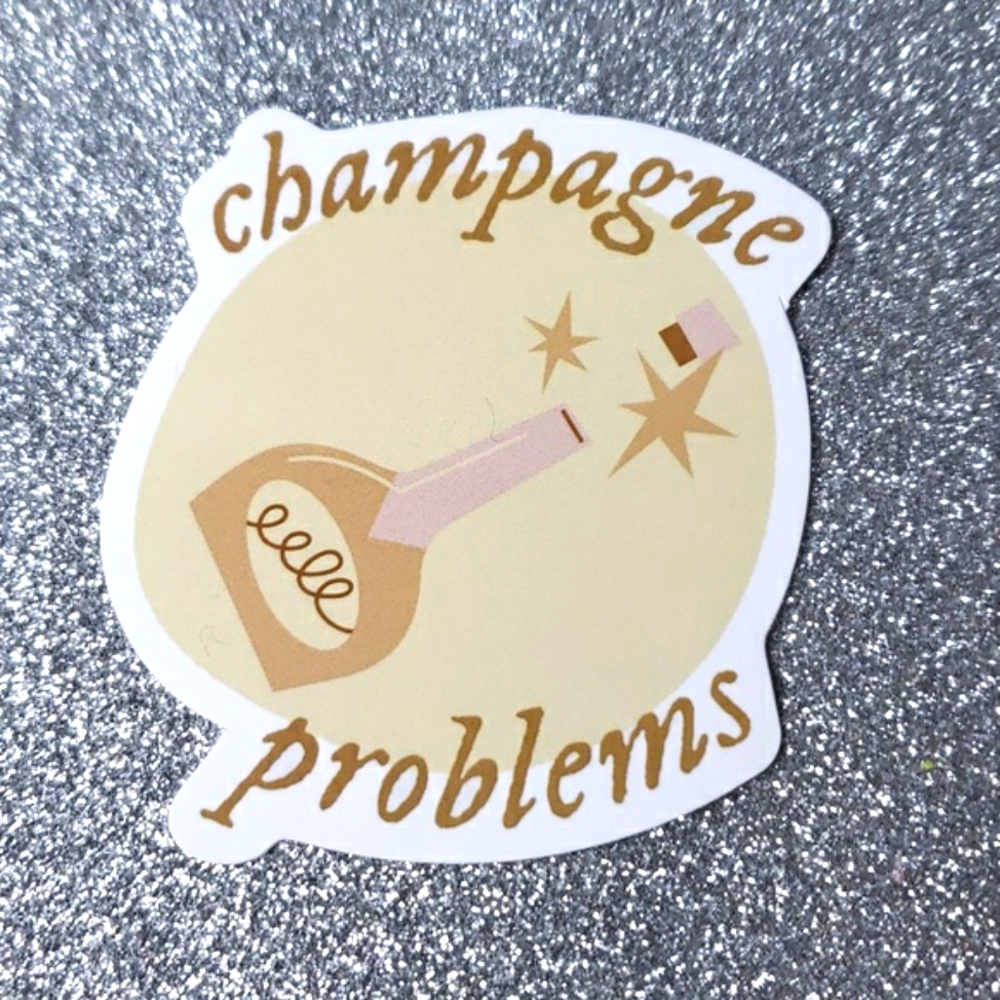 10/$10 Taylor Swift EVERMORE Waterproof Sticker Champagne